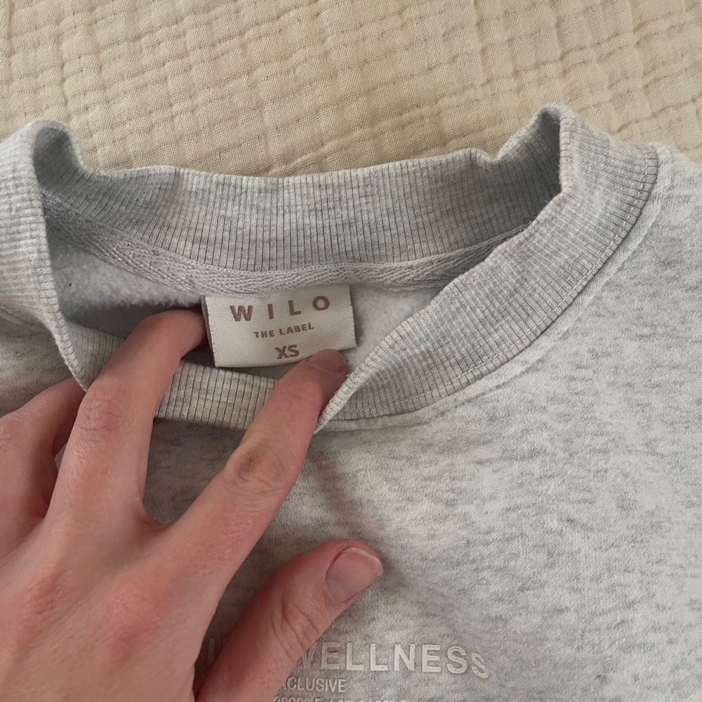 WILO The Label Sweatshirt WomensXS  Ivory WILO WELLNESS CLUB Oversized Pullover - Picture 6 of 6